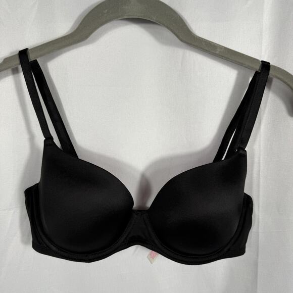 PINK Victoria’s Secret Black Wear Everywhere Push Up Bra SZ 34B - Picture 1 of 5